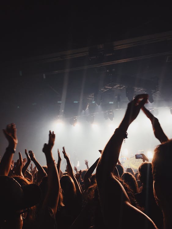Free People In A Concert Stock Photo